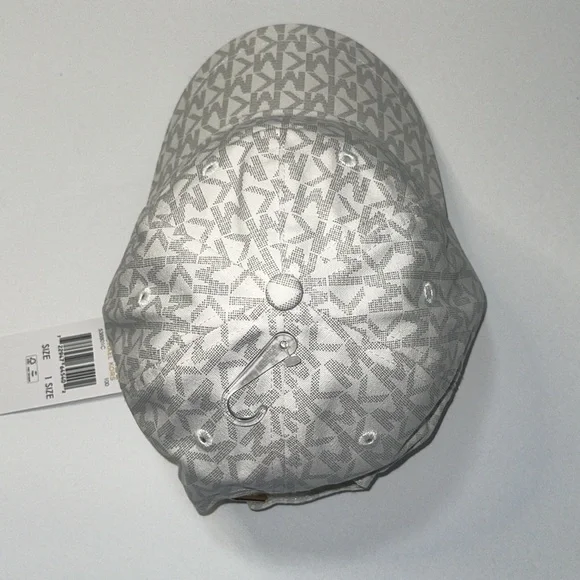 Michael Kors Signature MK Logo Baseball Cap Hat, White One Size.NWT - Picture 6 of 8